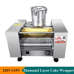 Commercial Electric Thousand Layer Cake Wrapper Crepe Making Machine 6/8/9/10 Inches Mini Egg Skin Machine