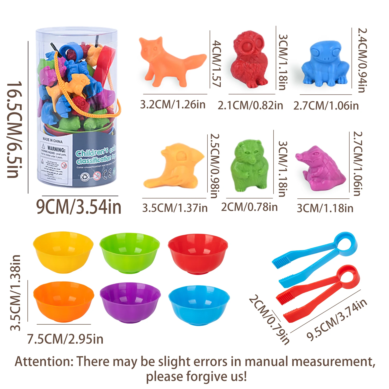 Kinder Zählen Farbe Passenden Spiel Arithmetik Spielzeug Mathematik Aufklärung Lehrmittel Wildlife Modelle Regenbogen Weiche Gummi