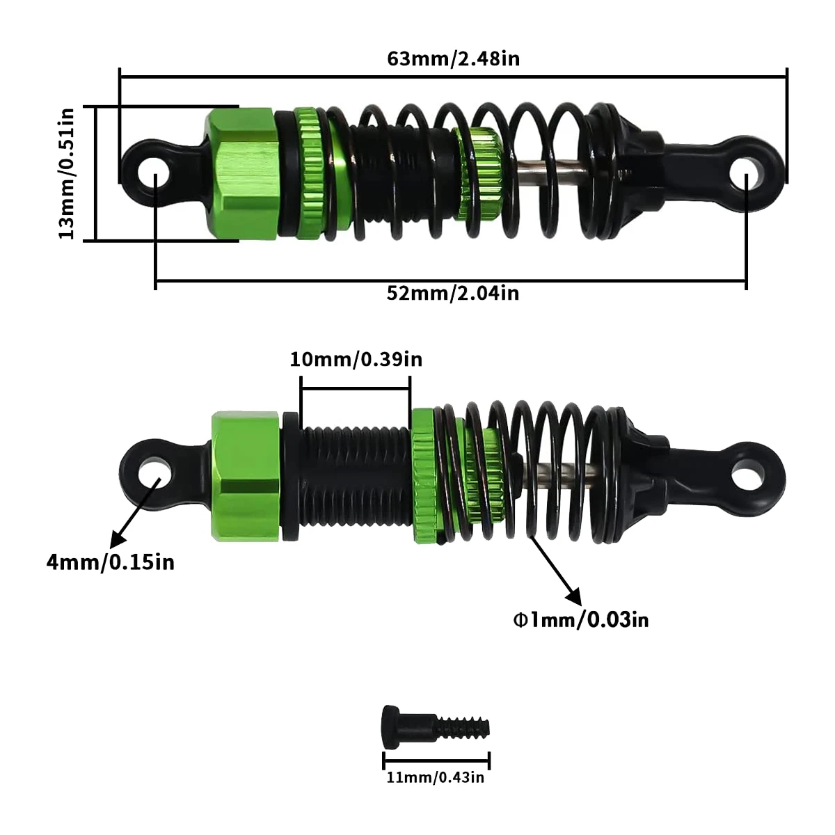 2 sztuk stop aluminium PX9300-01A amortyzator napełniony olejem 9300E części samochodowe RC 1/18 9300 9304 300E części samochodowe RC