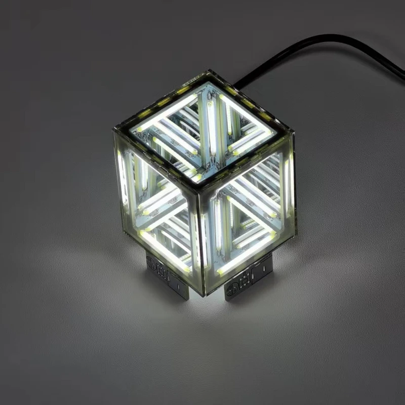 Electronic DIY Engineering Four-Dimensional Space Supercube Creative Abyss Night Parts Assembly Soldering Practice Kit Gift