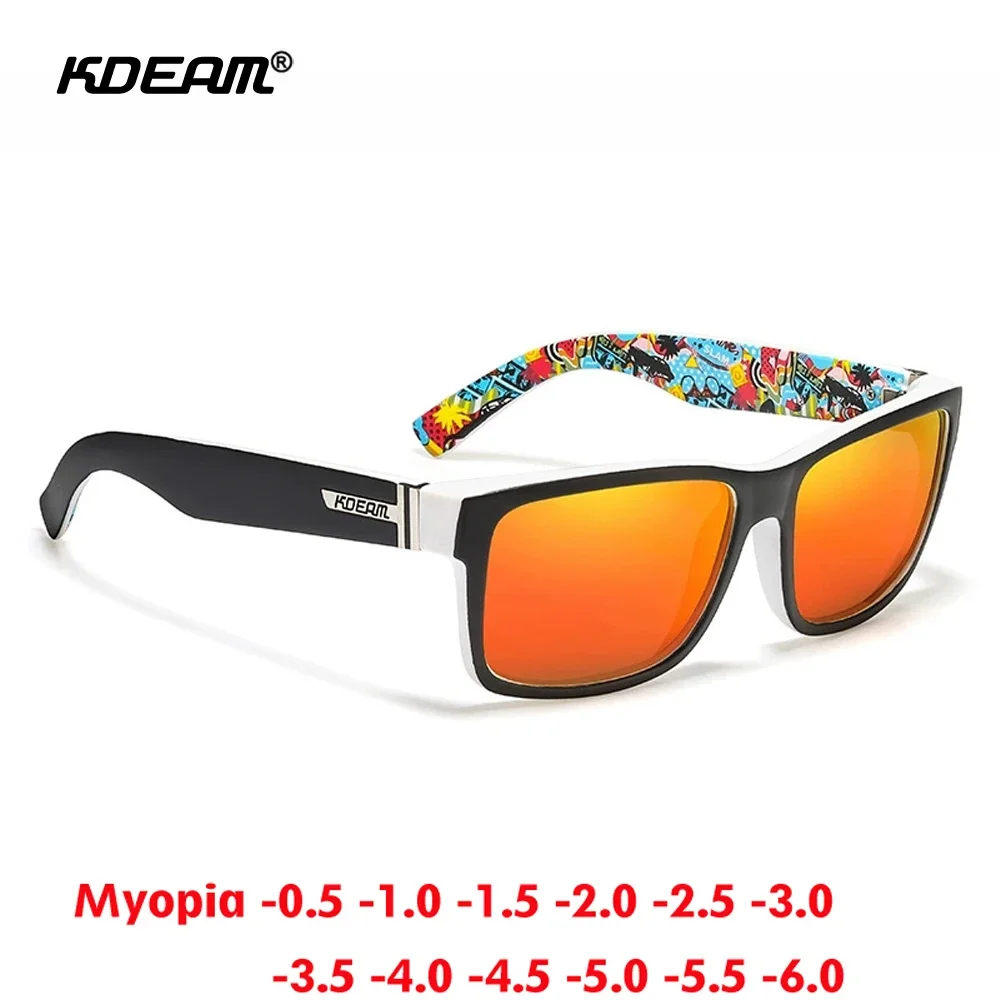 

Спортивные поляризационные очки KDEAM для коррекции зрения (миопия) для мужчин и женщин, НОВИНКА 2025 года, модные очки с диоптриями для активного отдыха, от -0.50 до -6.0