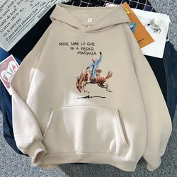 Bad Bunny Nadie Sabe Lo Que Va A Pasar Manana Un Preview Hoodie men's and women's clothing Unisex Harajuku long sleeve tops