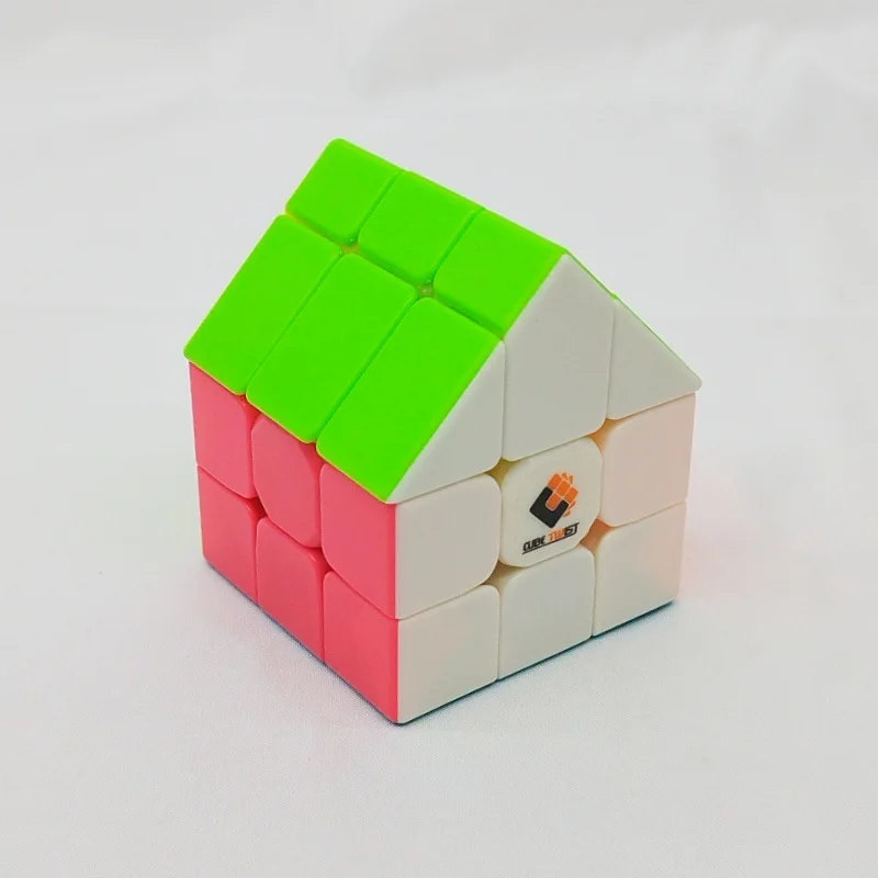 [Krótność] Kostka Magiczna 3x3 Nieregularna Układanka Zielony Domek Kostka 3x3 Kolorowy Domek Kostka Zabawki Edukacyjne Antystresowe