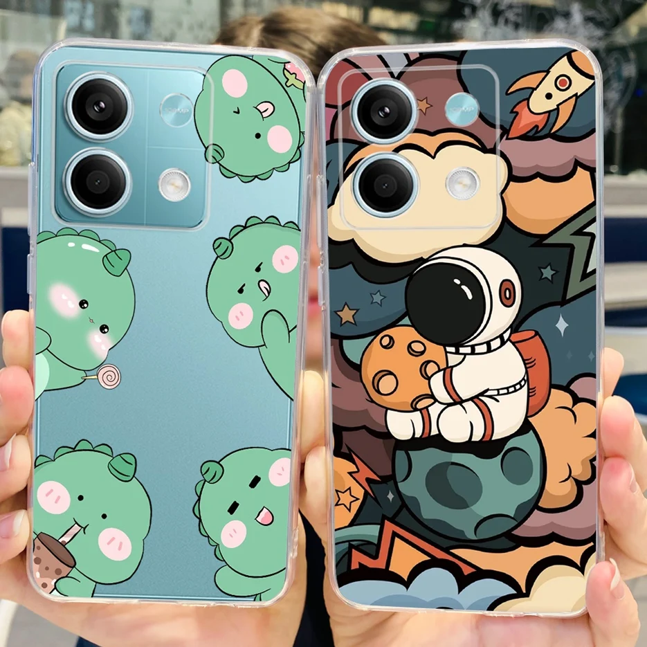 For Xiaomi Redmi Note 13 4G Case Luxury Painted Cover Clear Silicone Phone Case For Redmi Note 13 Pro Plus Note13 Pro Soft Shell