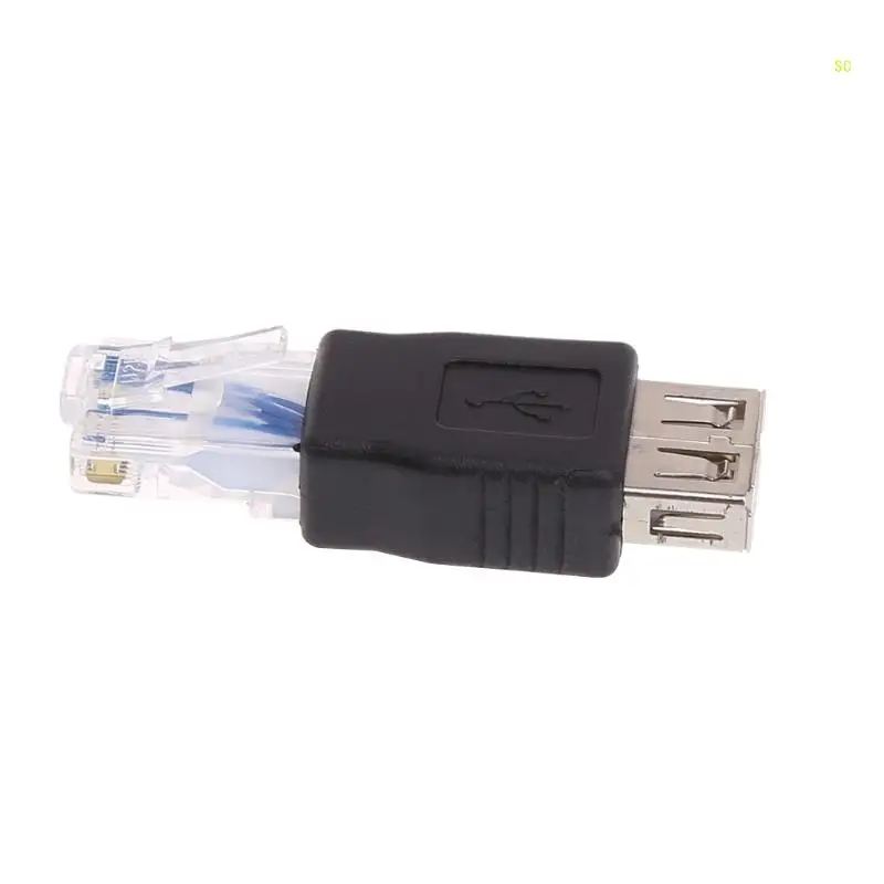 1แพ็คUSB 2.0หญิงLAN RJ45ชายคริสตัลEthernet 10M/100Mbอะแดปเตอร์เครือข่ายDropshipping