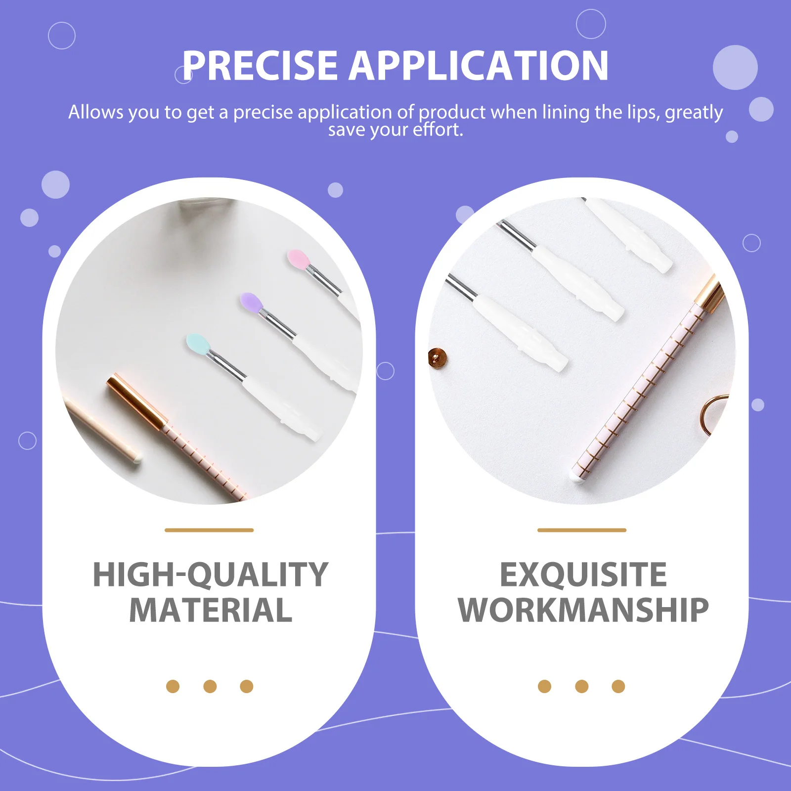 6 stuks siliconen lippenborstel draagbare make-up applicators lippenstift lippenbalsem applicator oogschaduw tool lippenstiftborstel