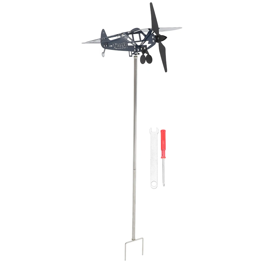 

Aircraft Wind Vane Large Spinner Metal Airplane Decorations Garden Spinners Outdoor Weathervane Iron pcs Plane Windmills Wind