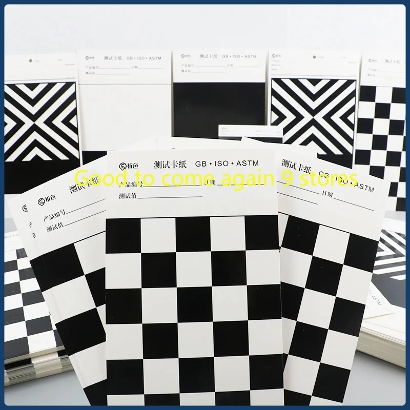New Hiding Power Paper Coating Test Cardboard Black and White Grid Contrast Ratio Reflectance Test Paper Jam Paint Film Meter