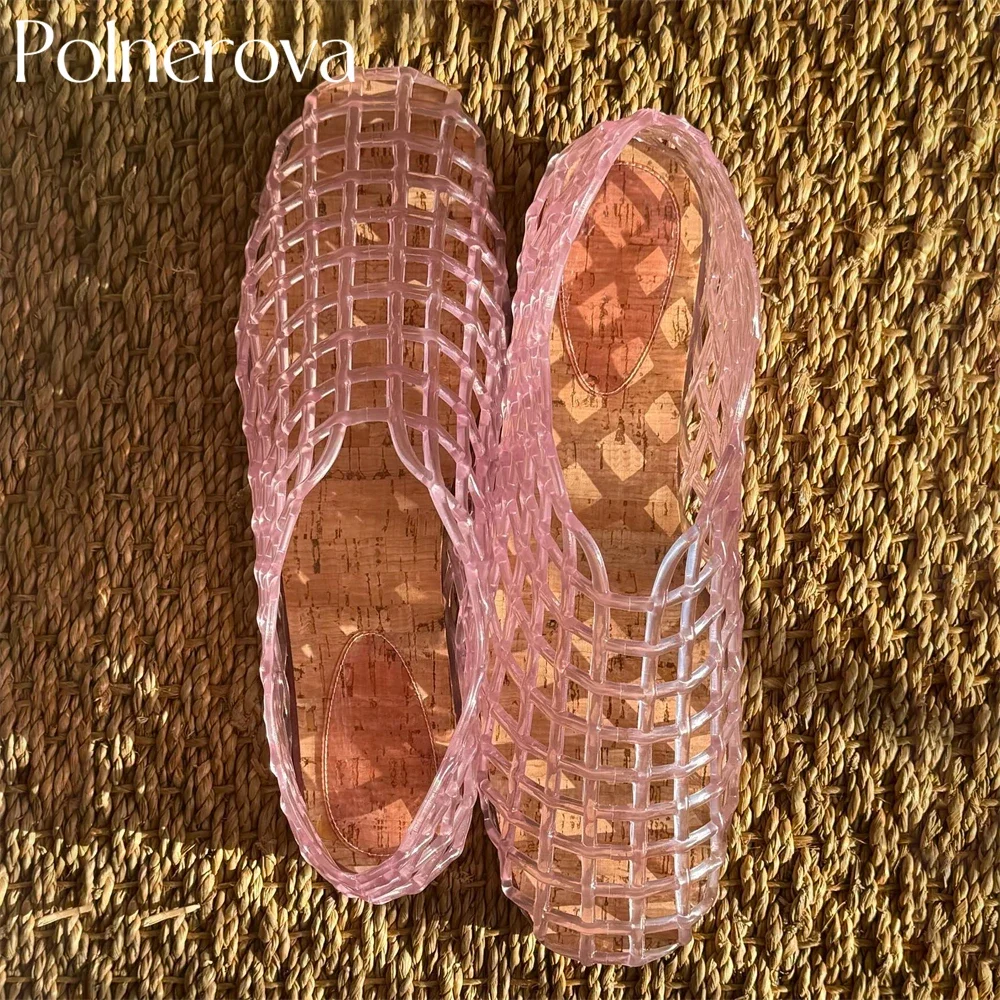 

Pvc Flat Jelly Sandals for Women Designer Style Latest Model Comfortable Summer Sandals Round Toe Fashion Multicolor Flat Shoes