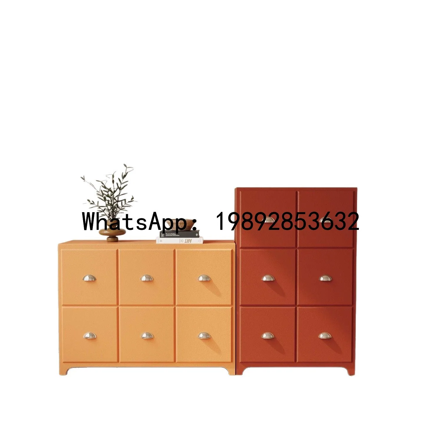TQH Bedroom Bedside Storage Cabinet American Retro Storage Cabinet Living Room Wall-Mounted Drawer Storage Cabinet