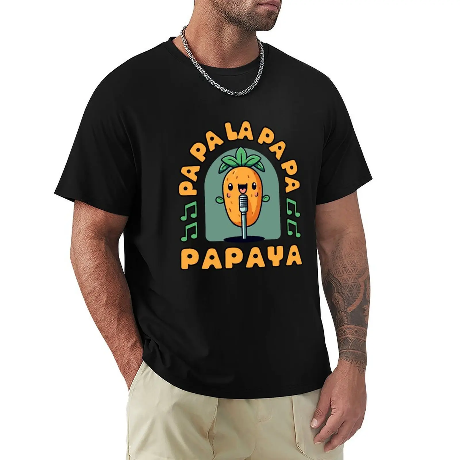 

Kawaii Papaya singer T-Shirt Luxury man tshirts personalised cotton graphic tees t shirts for men graphic