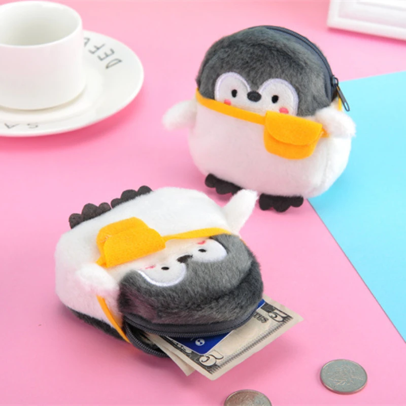 Shoulder Bag Little Penguin Kawaii Penguin Plush Wallet Soft Penguin Plush Coin Purse Girls Lovers Valentine\'s Gifts Small