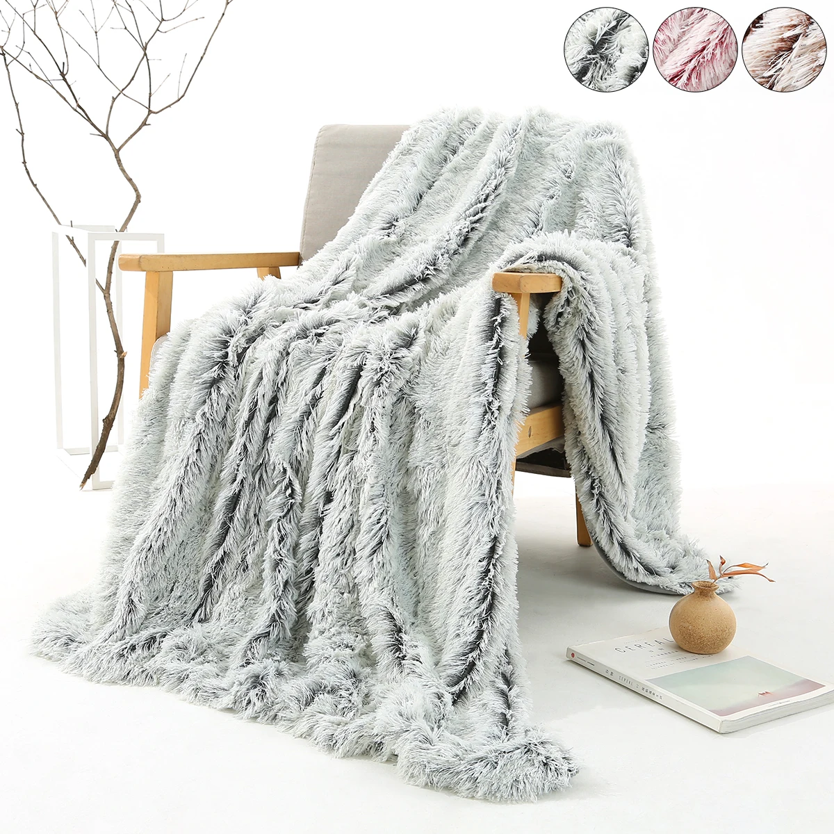 Tie Dye Plush Blanket Faux Fur Fluffy Bedding Blanket Winter Warm Throw Blanket For Bedroom Decorative Shaggy Throw Rug For Sofa