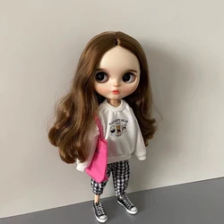 New Arrival Blythe Clothes Fashion Bear Sweater and Pants Bag Suit for Blyth 30cm 1/6 Dolls Azone Licca Doll Accessories