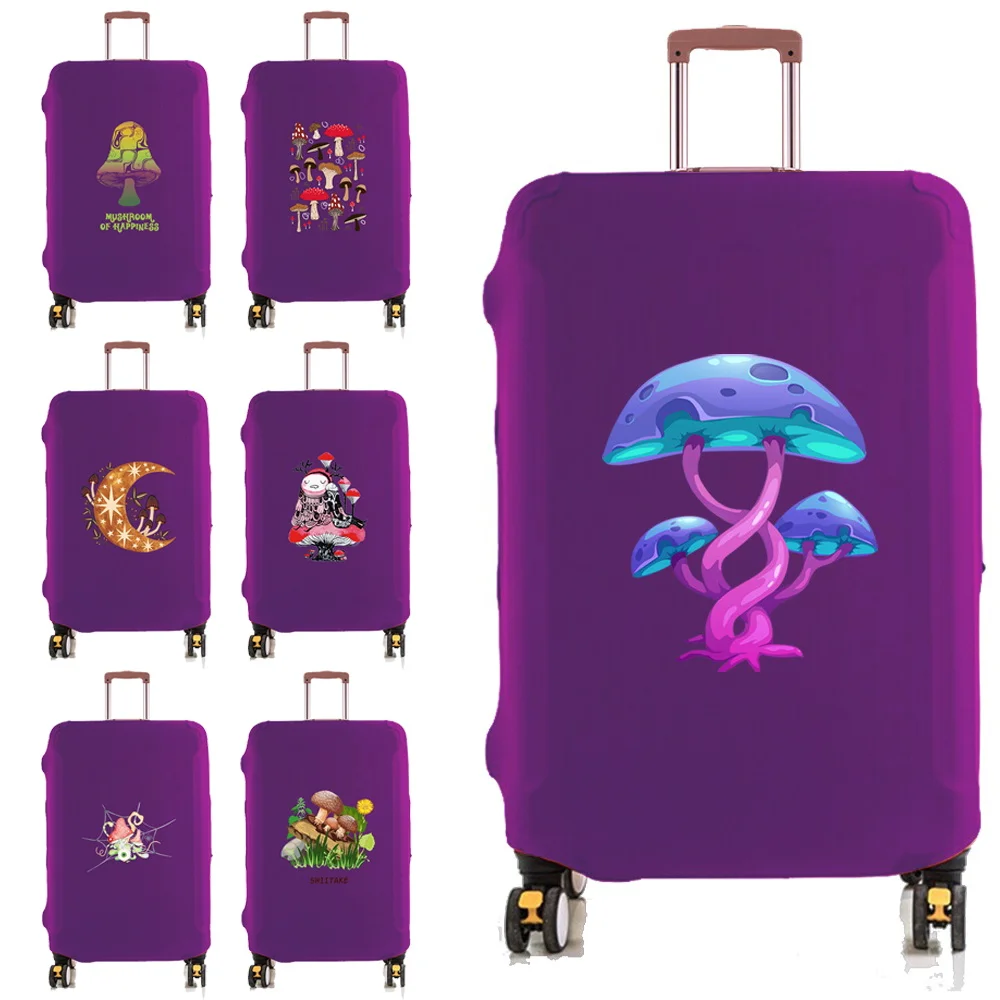 

Luggage Case Suitcase Protective Cover Mushroom Print Travel Accessories Elastic Luggage Dust Cover Apply To 18''-32'' Suitcase