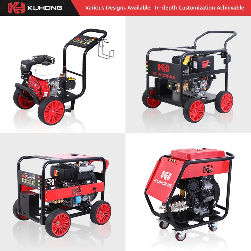 Kuhong CA High Pressure Cleaner 40lpm-70lpm 10gpm-19gpm  Hydro Jetter Drain Cleaning Pressure Washer Sewer Jetter Machines