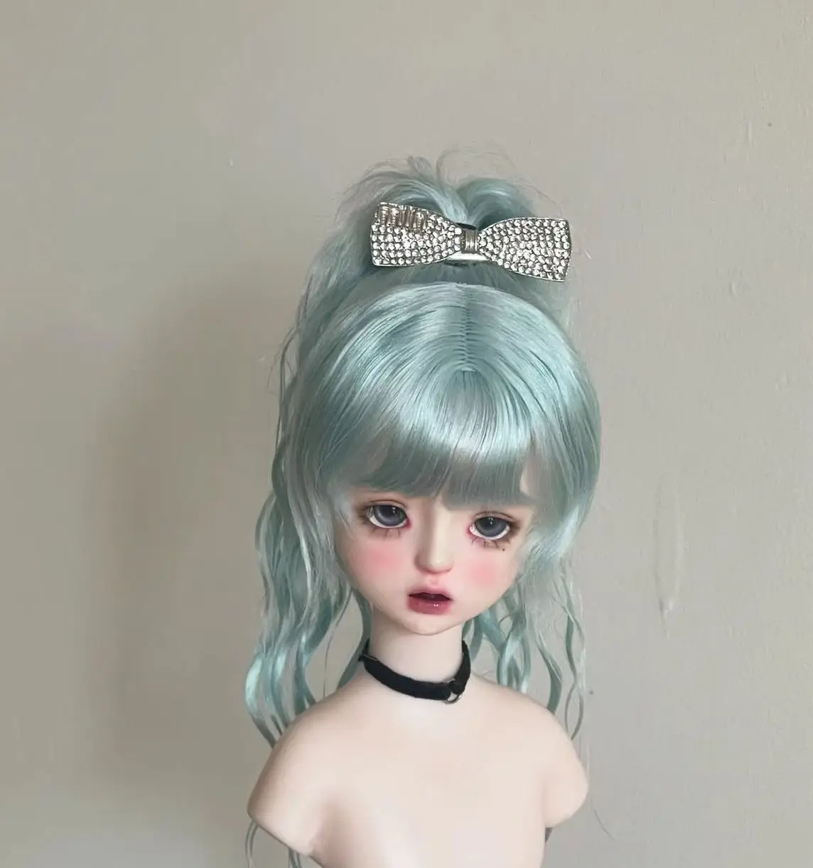 

1/6 парик BJD 1/4 мохеровый парик, кукольные волосы в стиле высокого хвоста, бесплатная доставка