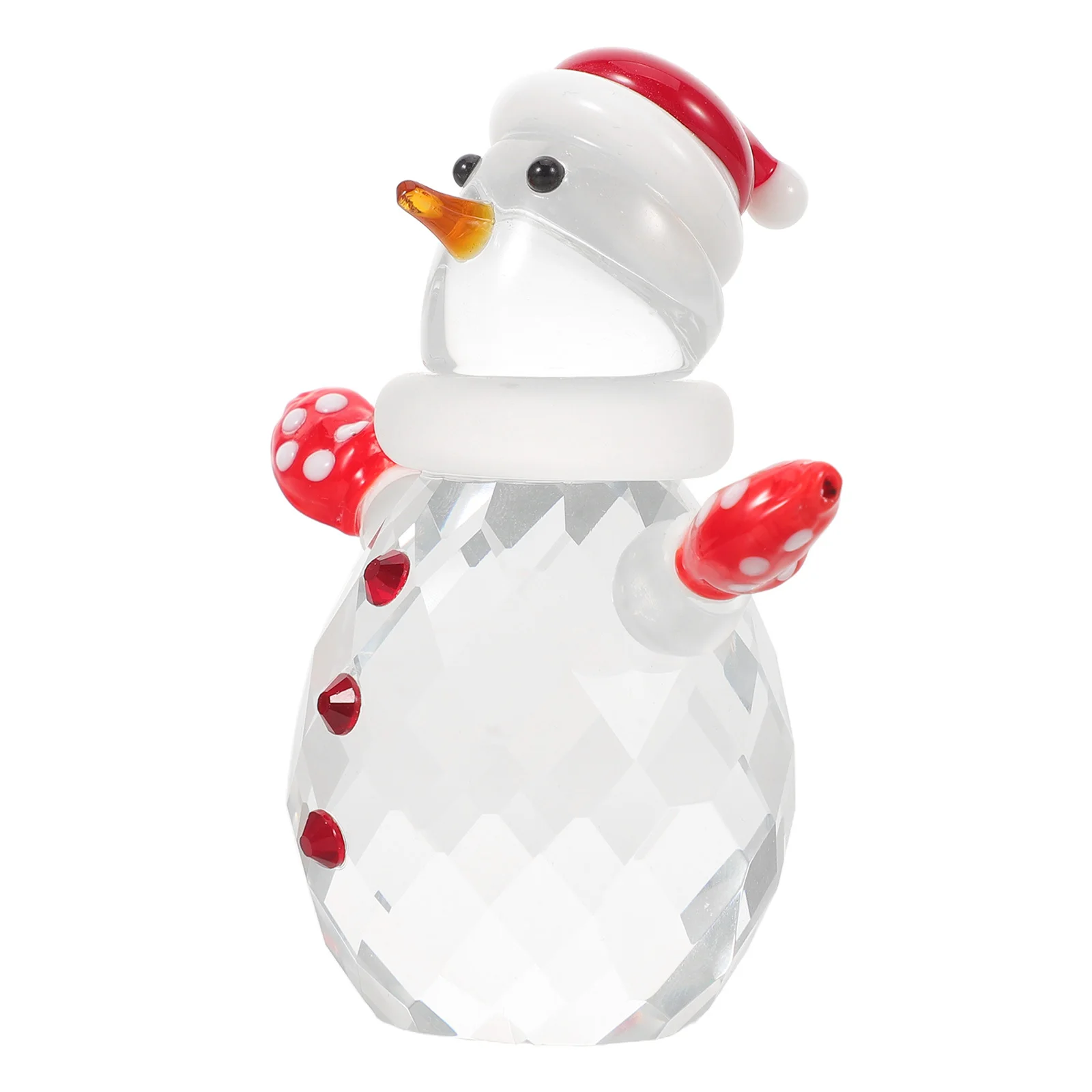 

Mini Crystal Snowman Decoration: Exquisite Handcrafted Christmas Home Decor for Living Room Tabletop Entryway Sparkling Xmas