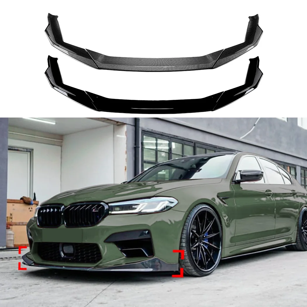 

Spoiler Bumper Guard Protector For BMW 5 Series M5 F90 LCI 2021-2024 Car Front Bumper Lip Splitter Diffuser Body Kit