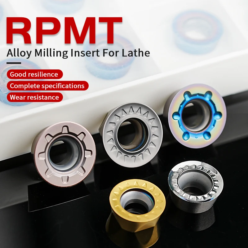 Inserti in metallo duro indicizzabili RPMT RPMW Inserti per tornitura Inserti per fresatura RPGT 0702 08T2 1003 1204 1605 Utensile per fresatura per tornio CNC