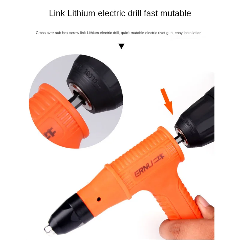 Blind Riveting Adapter for Hand Rivet Gun Aluminum Steel Tube Joining Tool for DIY Craft And Automotive Repair