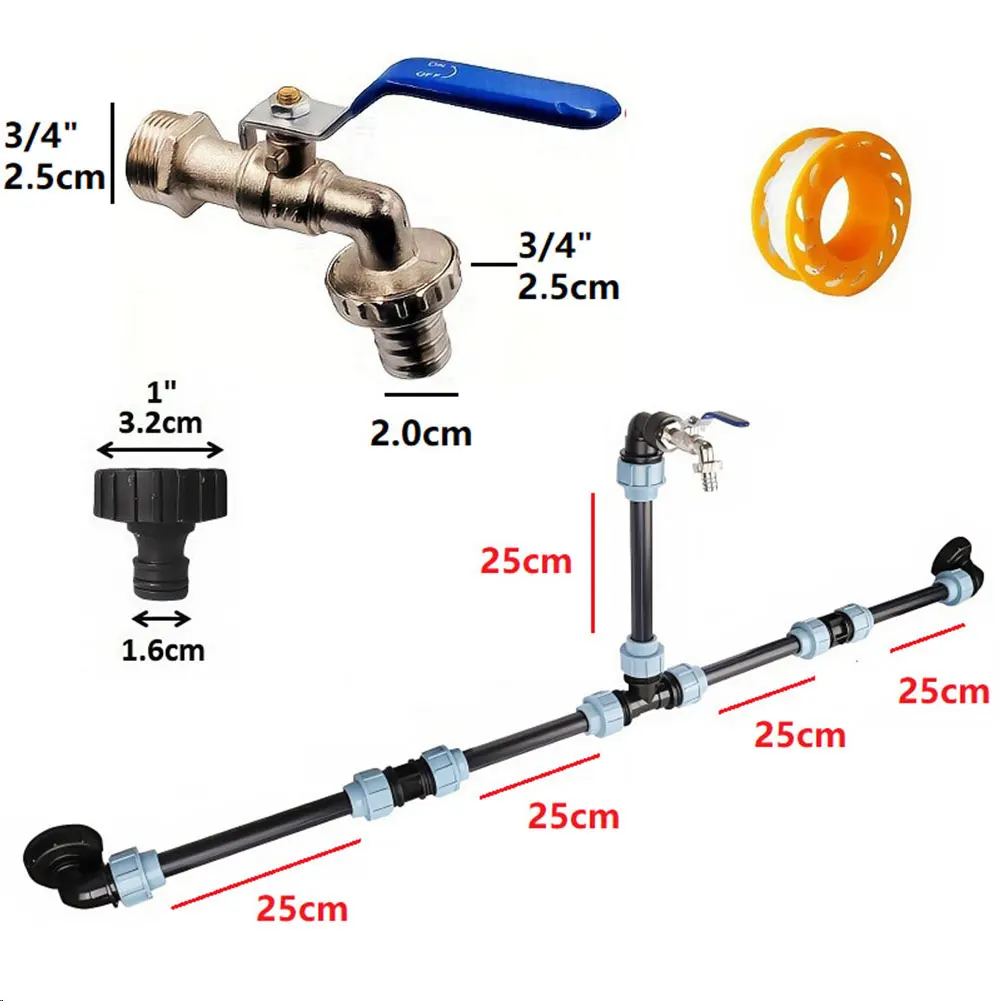 

IBC Tank Tap Adapter With Quick Connector And Zinc Alloy Faucet Suitable For Home Garden Irrigation Water