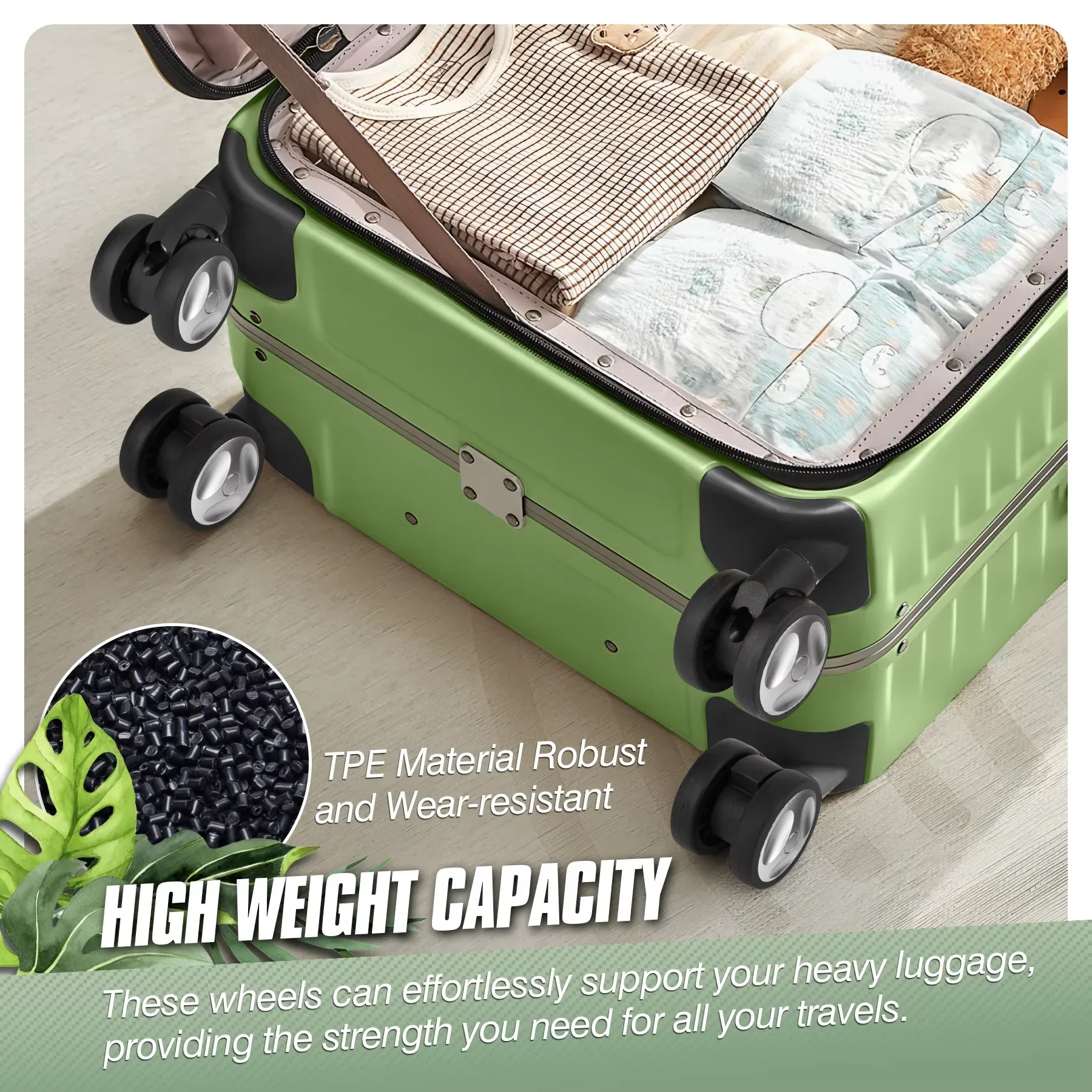 8 قطعة عجلة الأمتعة الشظية مع المسمار حقيبة سفر عجلات استبدال الأمتعة استبدال عجلة 55 مللي متر المحاور عجلة العجلات إصلاح