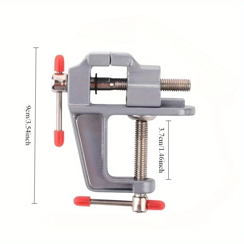 Compact Bench Vise - Mini Adjustable Tabletop Clamp for DIY Projects, Woodworking, Jewelry Making ring