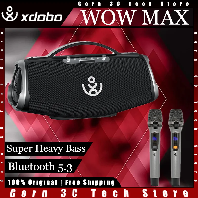 XDOBO WOW MAX Wireless Speaker Bluetooth 5.3 Subwoofer Super Heavy Bass High Fidelity Portable KTV Camping Customized Speaker