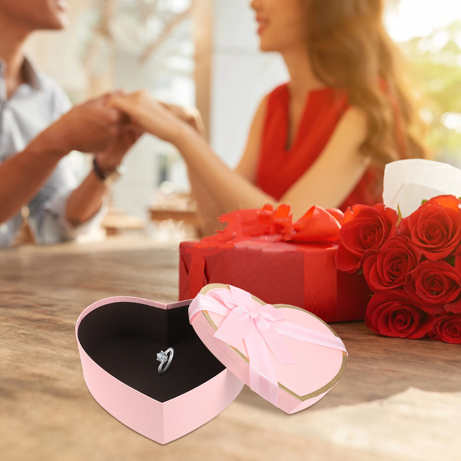 

Gift Box Candy Container Bridesmaid Boxes Perfume Bakery Heart Shape Nesting Cardboard Paper Treat