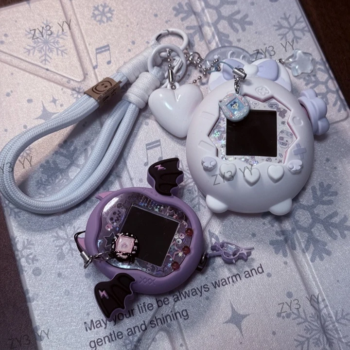 

new Cute Angel And Devil Theme For Tamagotchi Uni Silicone Protective Case With Panel Paper And Dust Plug