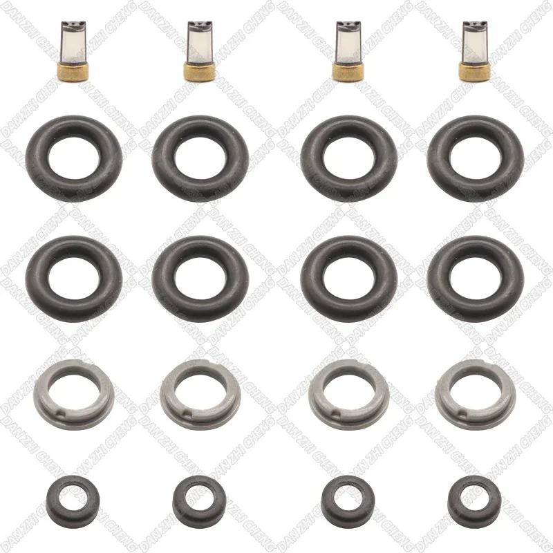 

4 SET For 2009-2014 Nissan Murano 3.5L V6 VQ35DE 16600-JK20A Fuel Injector Service Repair Kit Filters Orings Seals Grommets