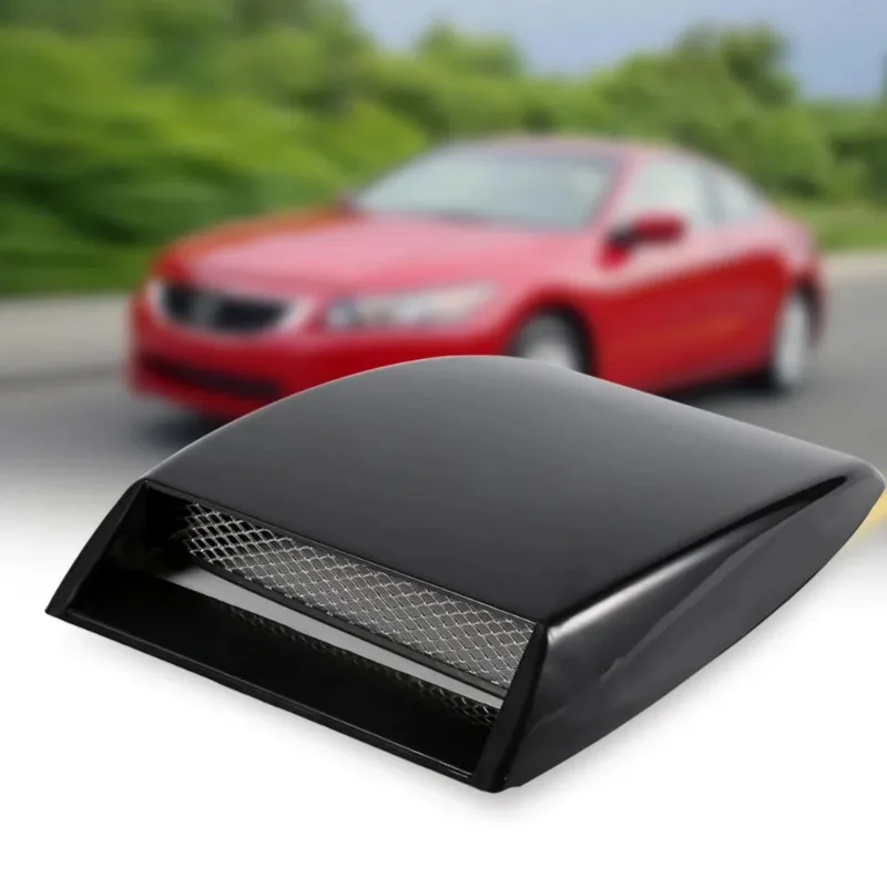 Universal Car Decorative Air Flow Intake Scoop ABS Grille Mesh Bonnet Vent Cover Hood Sticker Car Styling Black Universal