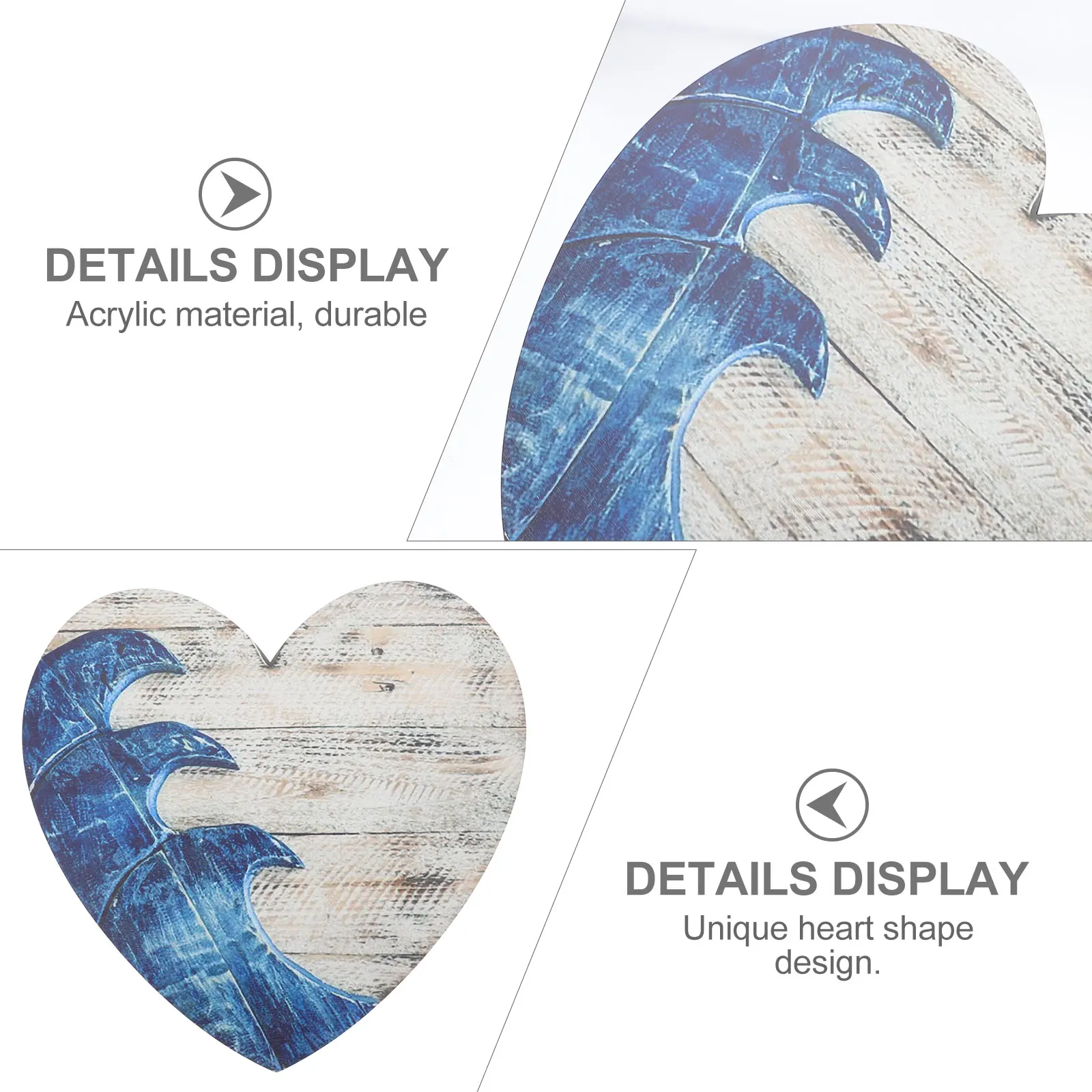 

Vintage Heart-shaped Decorative Pendant Retro Creative Wall Ornaments Decorations