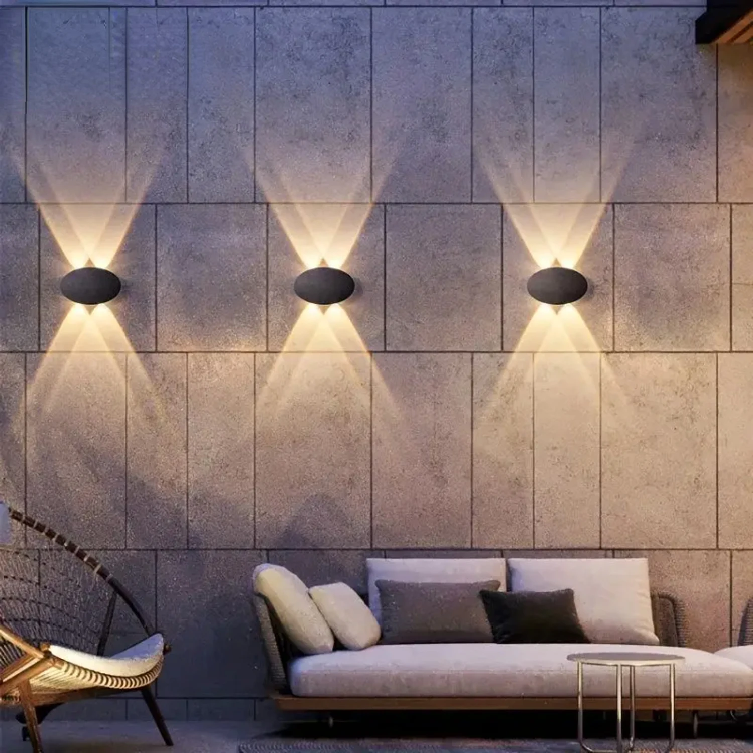 Nueva Luz LED de pared blanca cálida elegante y de bajo consumo, perfecta para crear un ambiente tranquilo al aire libre. Añadir un toque de so