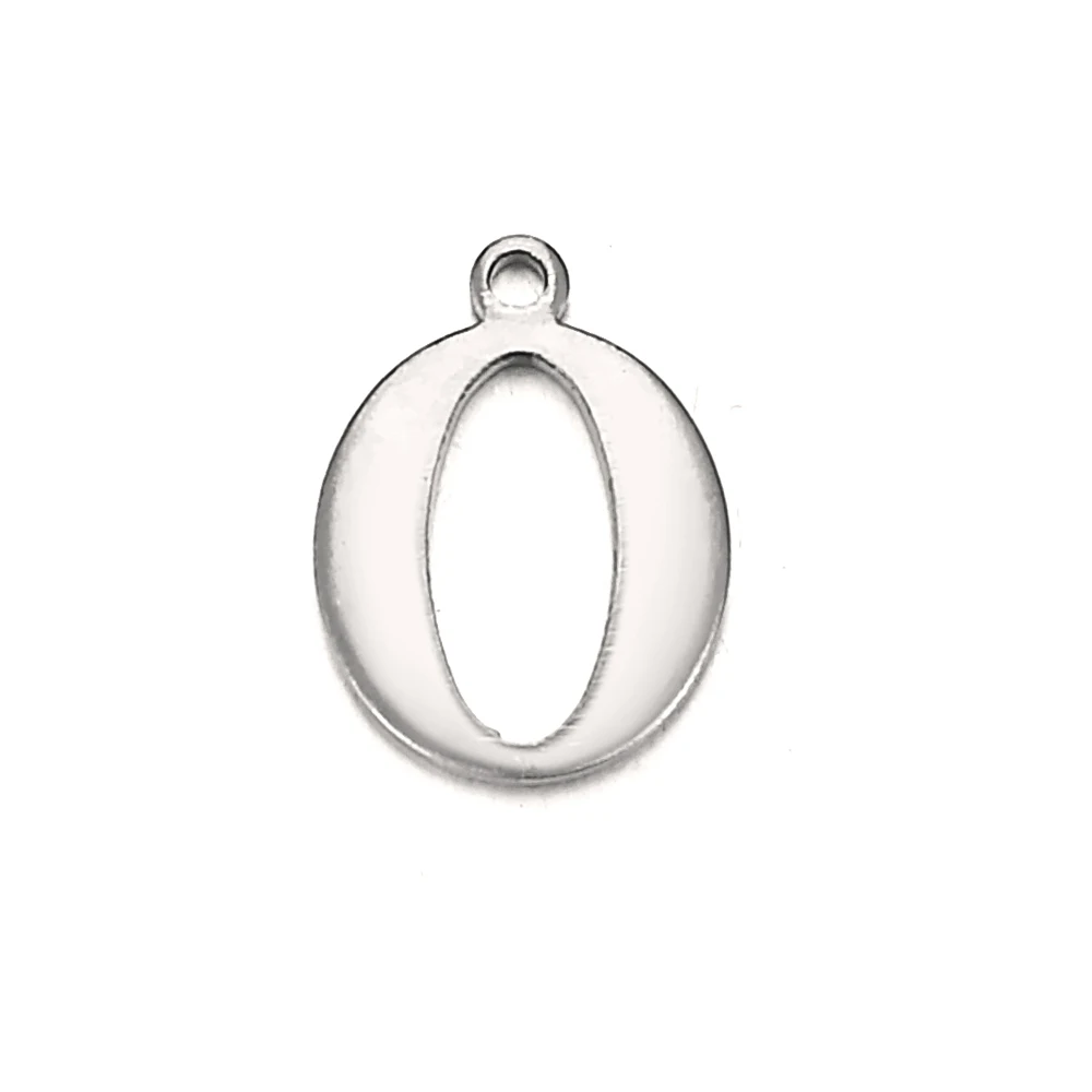 20 stks Rvs Letter Charm Initial Charms Enkele Alfabet Kralen Hangers voor Ketting Sieraden Maken DIY Groothandel