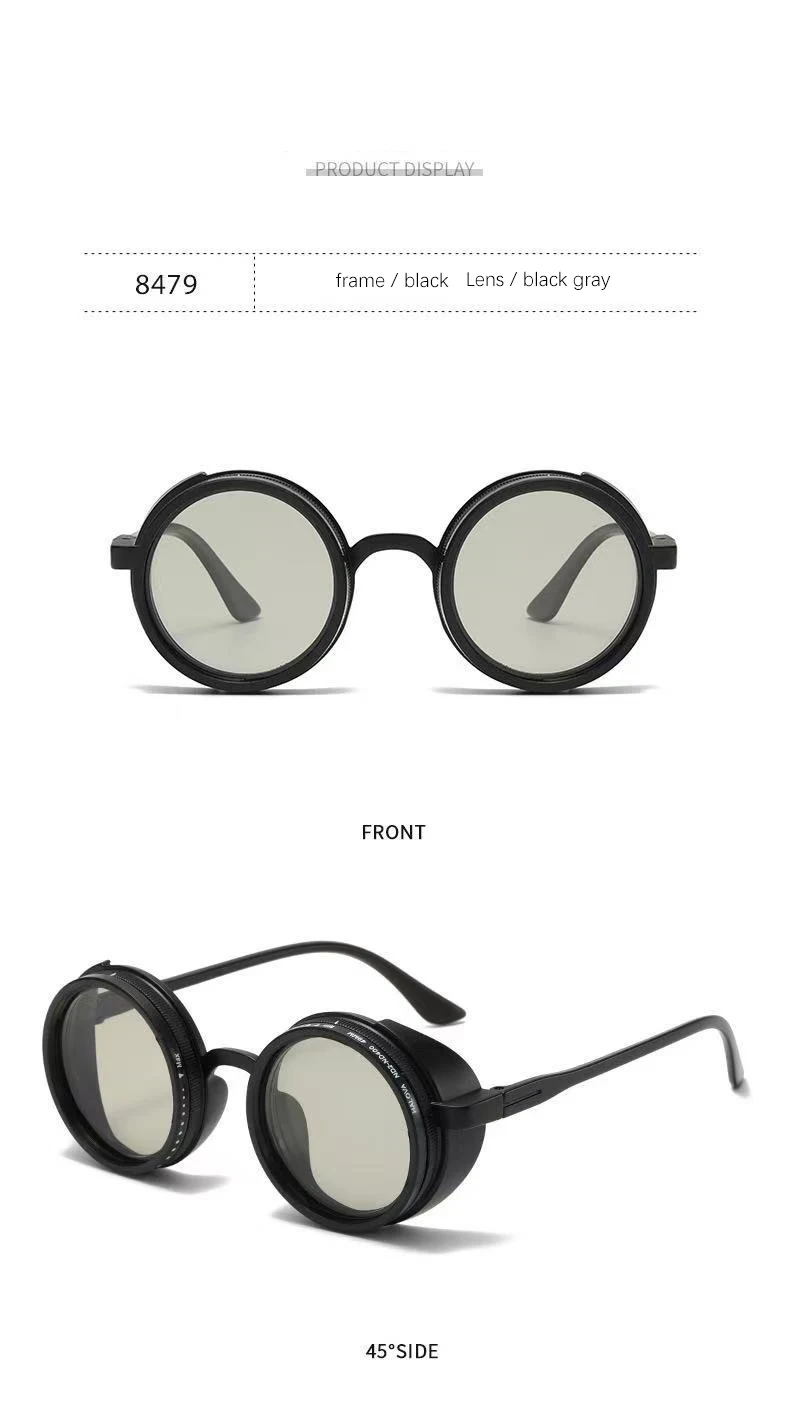 Vintage Polarisierte Verstellbare Dimmbare Runde Sonnenbrille für Herren 2026 Luxusmarke Steampunk Sonnenbrille Outdoor Anglerbrille – Detail 8