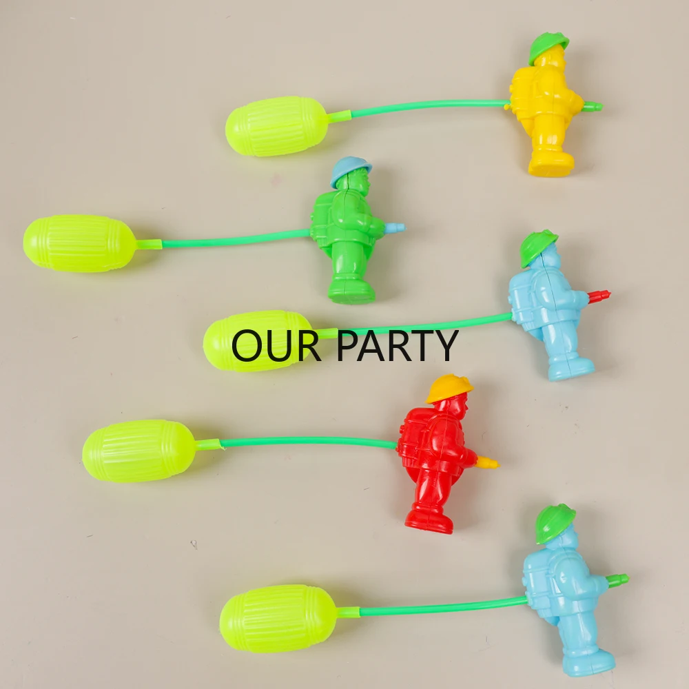 12Pcs Colorful Mini Firefighter Press Water Gun Summer Outdoor Toys for Kids Boy Birthday Party Favors Pinata Fillers Goodie Bag
