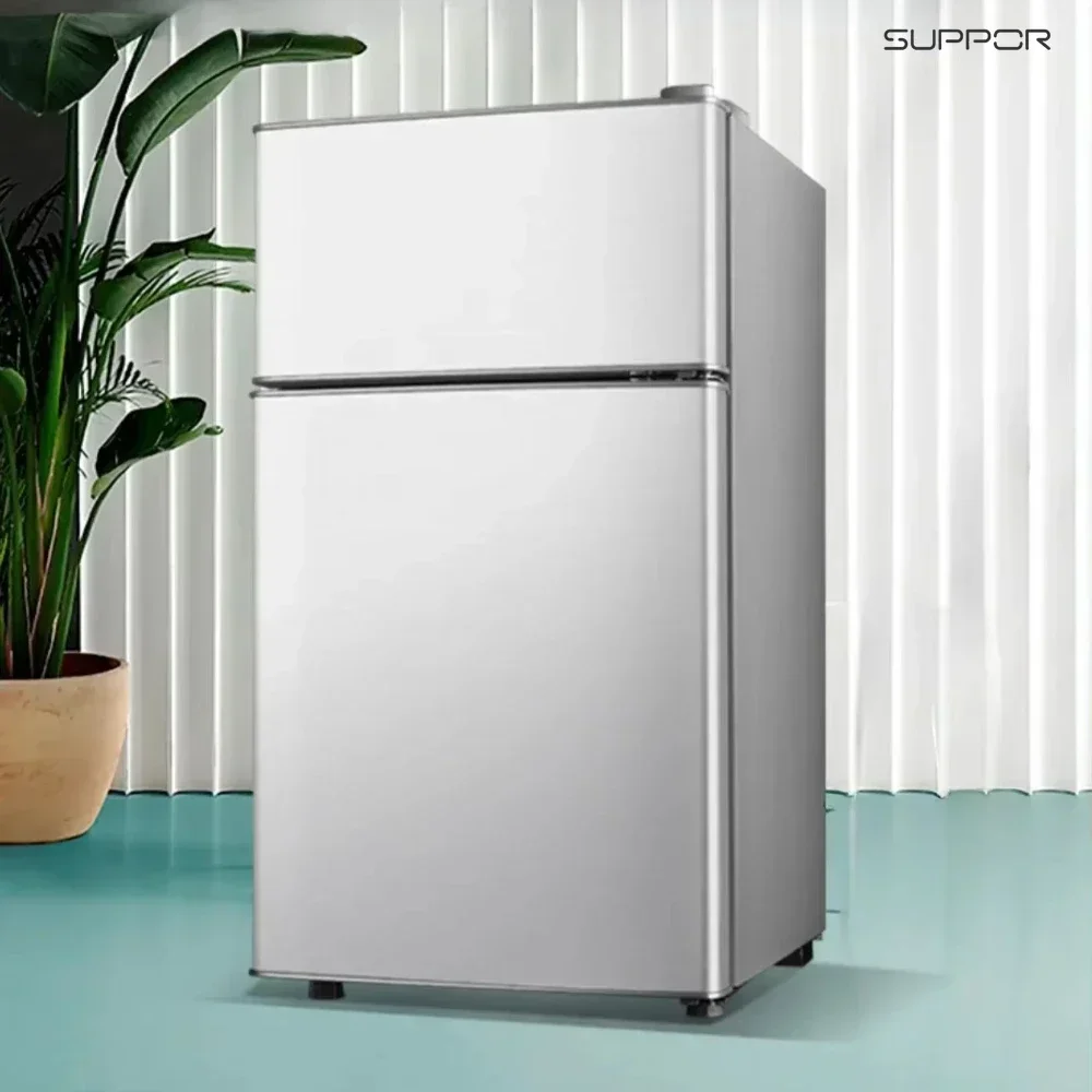 Household refrigerator small double door refrigerator freezer dormitory rental room new small refrigerator