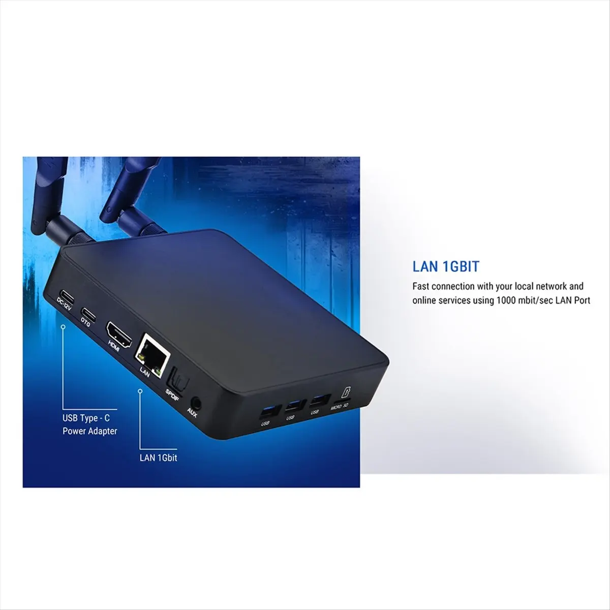 

【Лучший】 AM9 Smart Media Player для Android 14 TV BOX AMLOGIC S905X5 LPDDR4 4G 64 ГБ Wi-Fi6 1000M Телеприставка Android 14 EU Plug