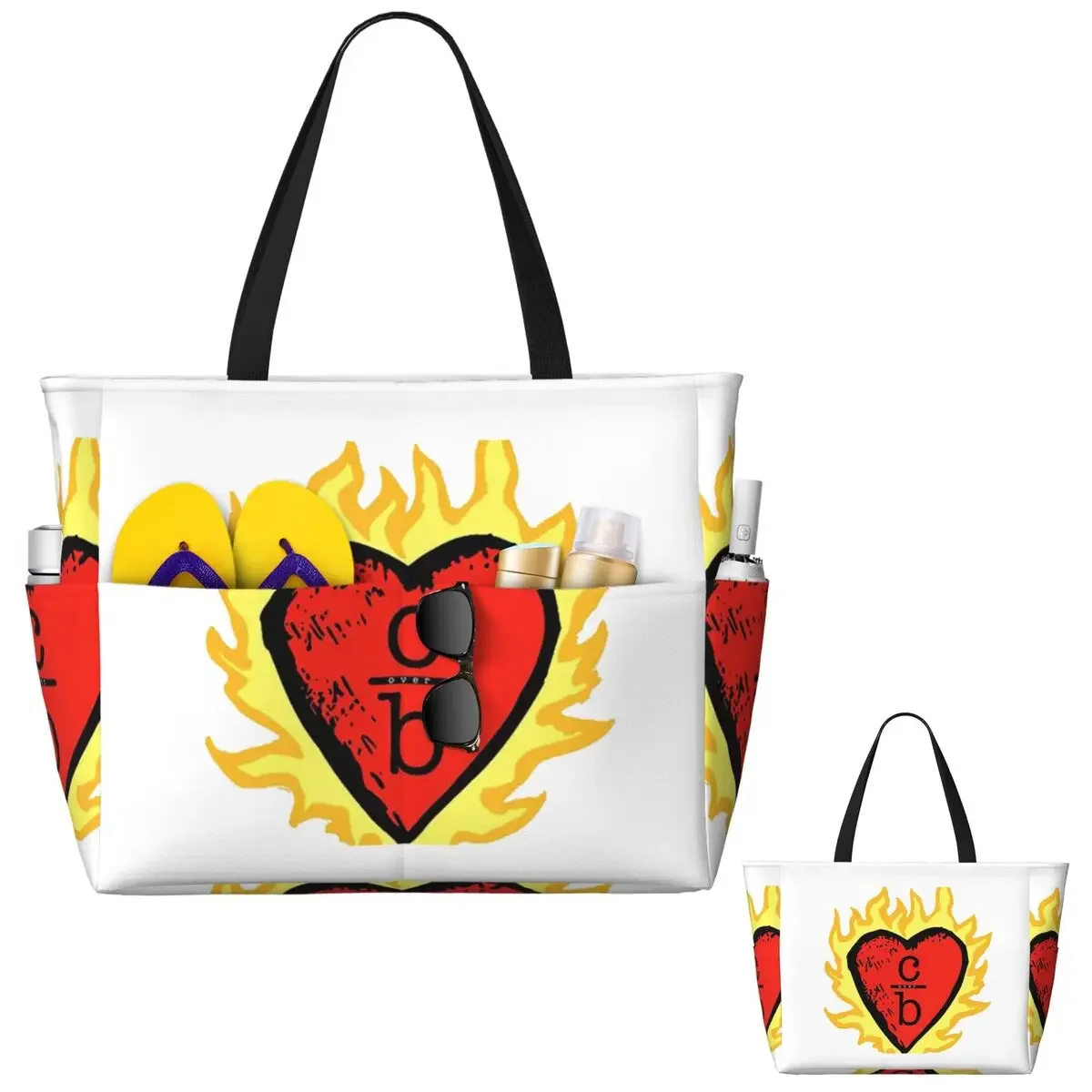 Clothes Over Bros Heart Logo Beach Tote Bag Sport Gym Yoga Duffle Large Tote Bag Women Travel Bag Fitness bag