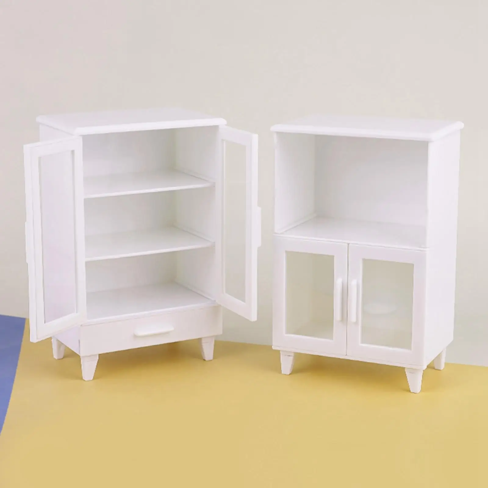 ตู้เก็บของบ้านตุ๊กตา 1/12 อุปกรณ์ครัว ตู้หนังสือ อุปกรณ์บ้านตุ๊กตา