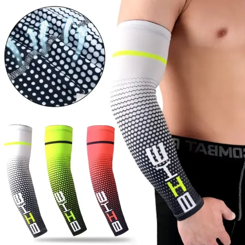 Outdoor Cycling Sun Arm Sleeves Breathable Quick Dry Shield Arm Guards Fashion Graphic Stretch Cooling Arm Cover For Daily Trave