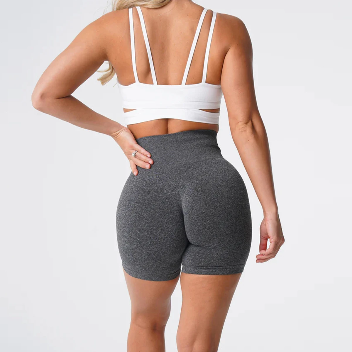 Seamless Shorts Spandex Shorts Woman Fitness Elastic  Leisure Sports Running Yoga pants  tight pants cycling pants shark pants image 6