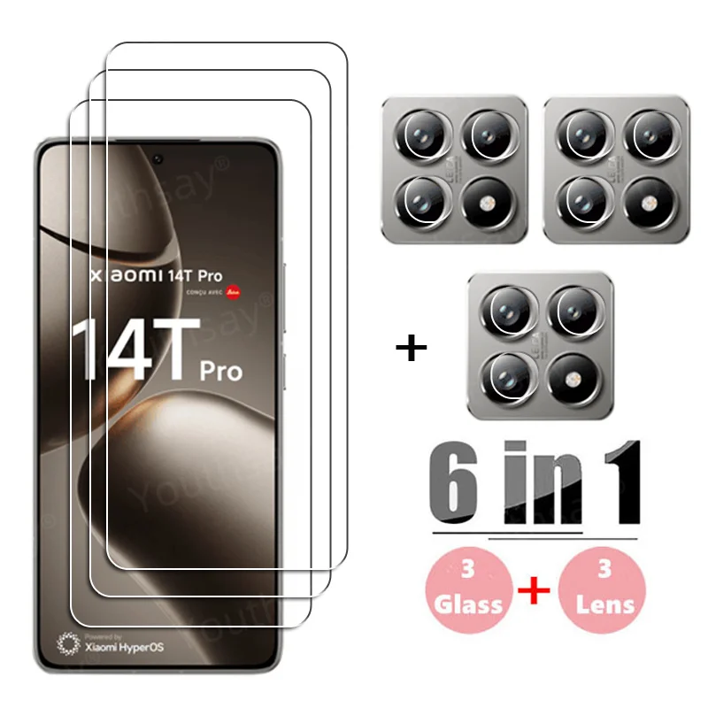 

Full Gule Glass For Xiaomi 14T Tempered Glass Xiaomi 14T Pro Screen Protector Protective Phone Camera Lens Film Xiaomi 14T Glass