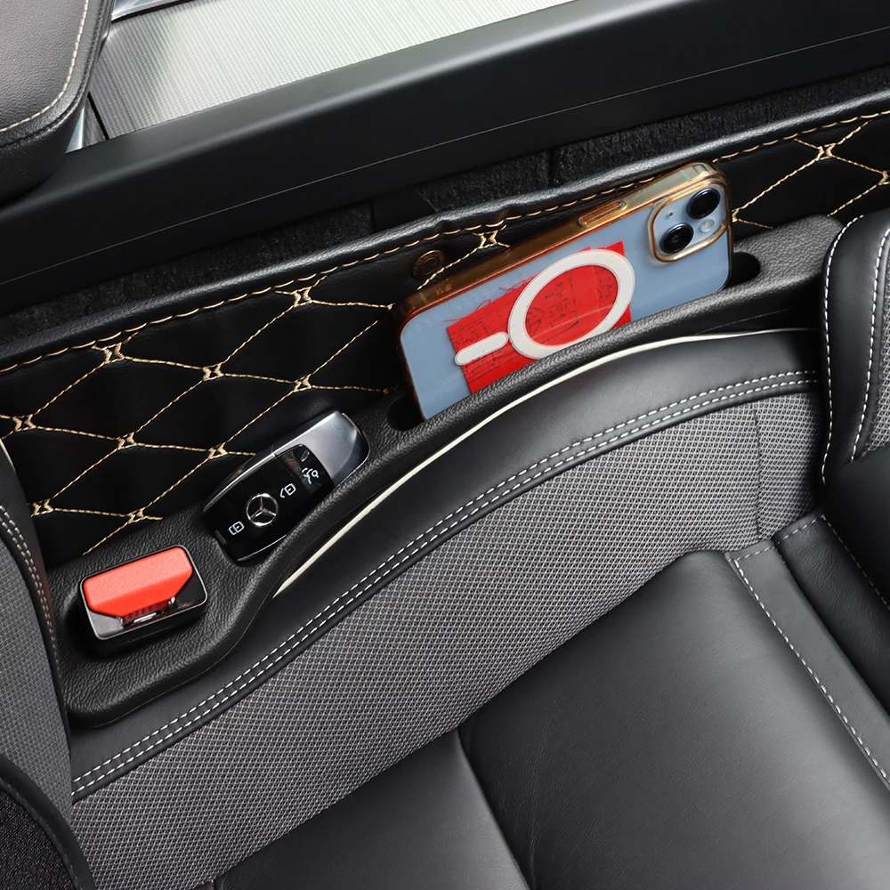 For Mitsubishi Outlander 3 MK3 III 2013 2014 2015 2016 2017 2018 2019 2020 2021 2PCS Car Seat Leak Proof Strips Storage