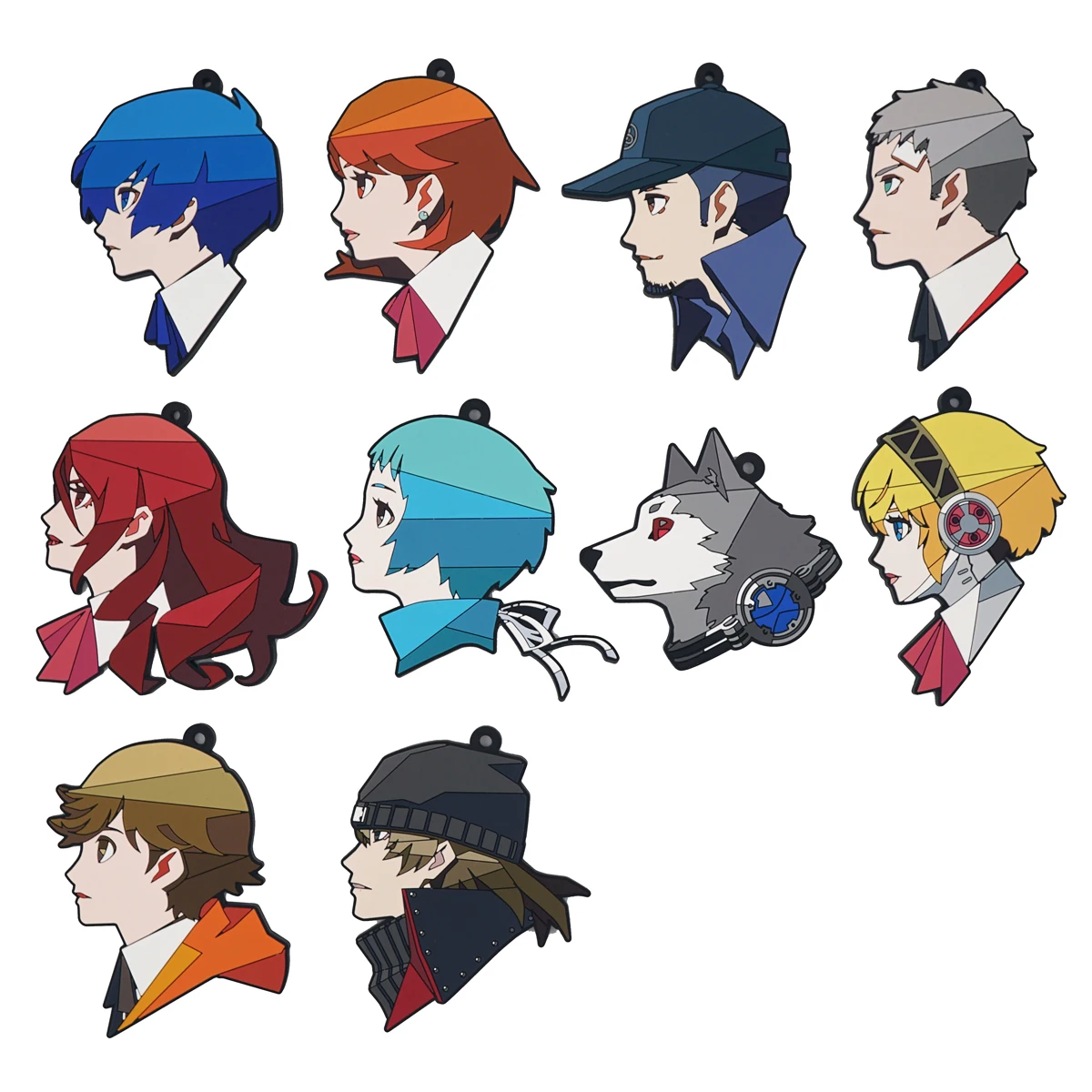 P3 Anime Game Yuuki Makoto Yukari Takeba Akihiko Sanada Fuuka Junpei Iori Mitsuru Kirijo Aegis Aigis Ken PVC Keychain