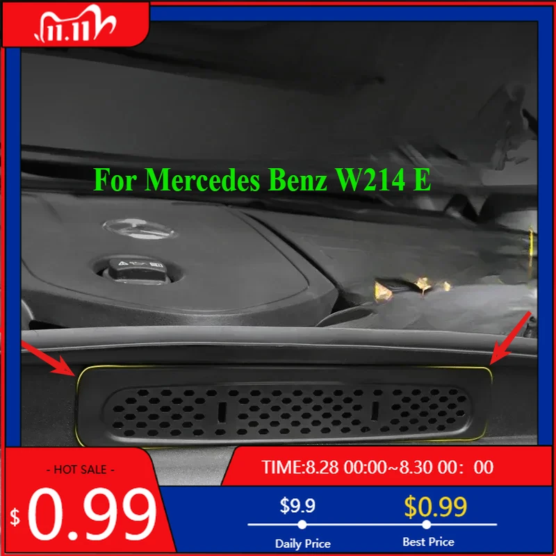 

Внутренние наклейки для Mercedes Benz E Class 2024 E300L E260L W214, воздухозаборник двигателя, пылезащитный чехол ABS, антиблокирующий Pro