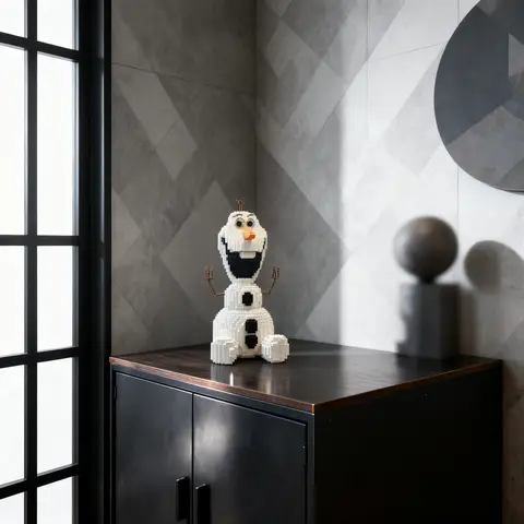 4587pcs MOC Olaf The Snowman Frozen Who Wants Build Sculptures Model Toys Building Blocks Architecture Christmas Gifts Brick