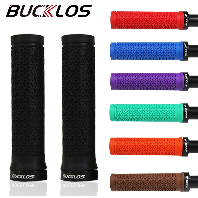 BUCKLOS Bicycle Grips Lock on MTB Handlebar Grips Shock Absorption Bike Handle Grip Non-slip Mountain Bike Grip Soft MTB Cuffs